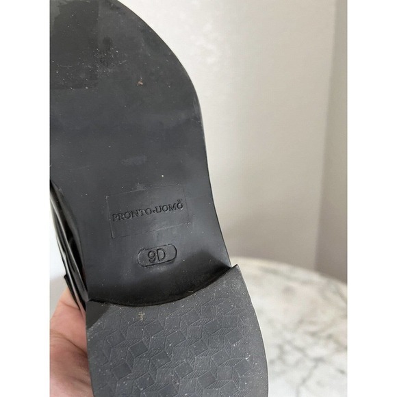 Pronto Uomo Mens Vegan Patent Leather Oxford Loafers Size 9 D - Picture 7 of 7